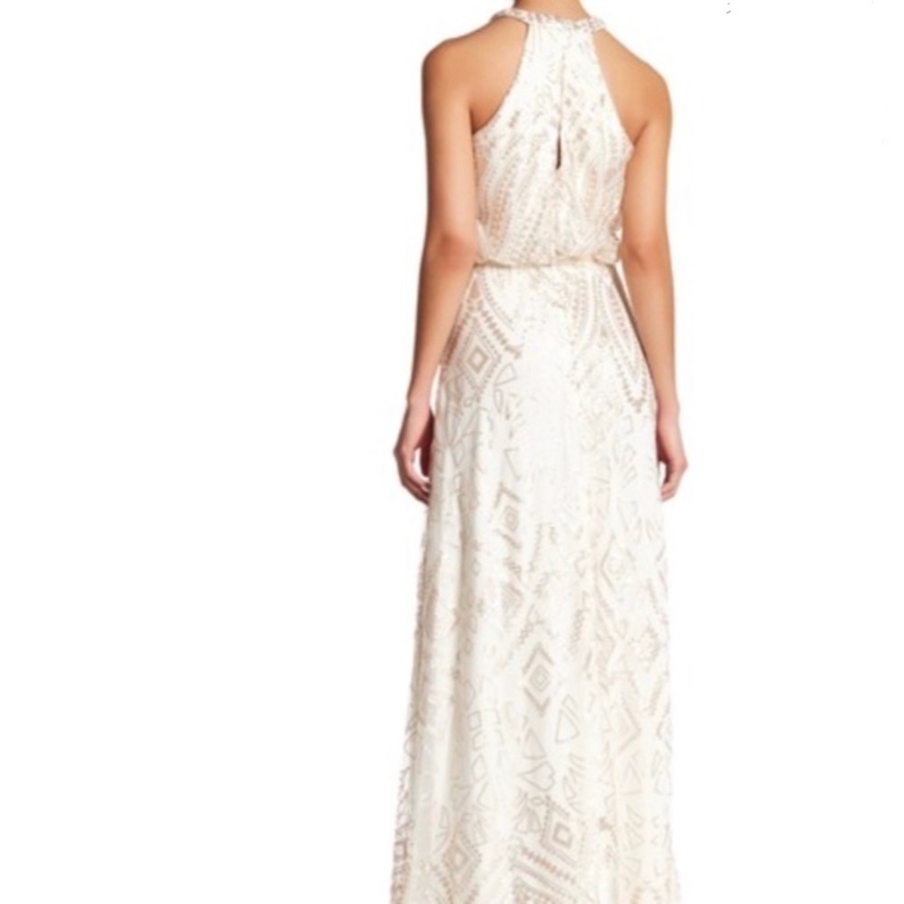 Marina Sequin Halter Maxi Dress 12